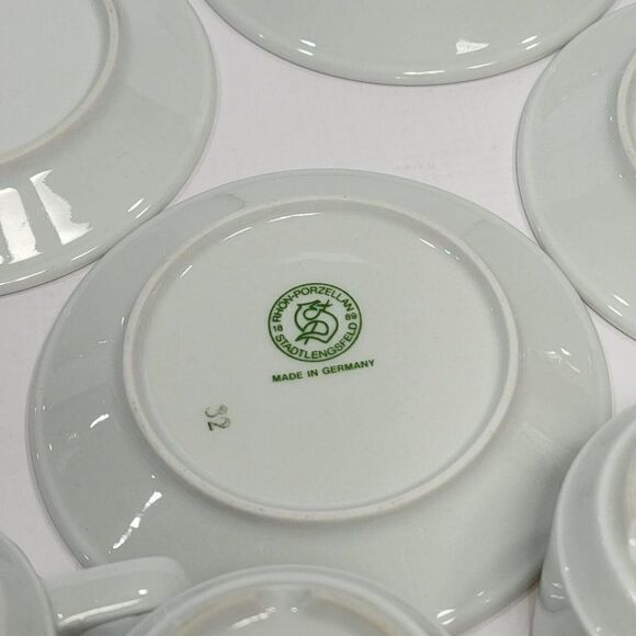 Set of 4  Vintage Stadtlengsfeld Rhon Porcelain Tea Cup & Saucer Germany 1970'S - Picture 10 of 10